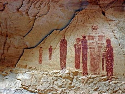 The Great Gallery in Utah’s Horseshoe Canyon contains tall hollow-eyed figures in what’s known ...