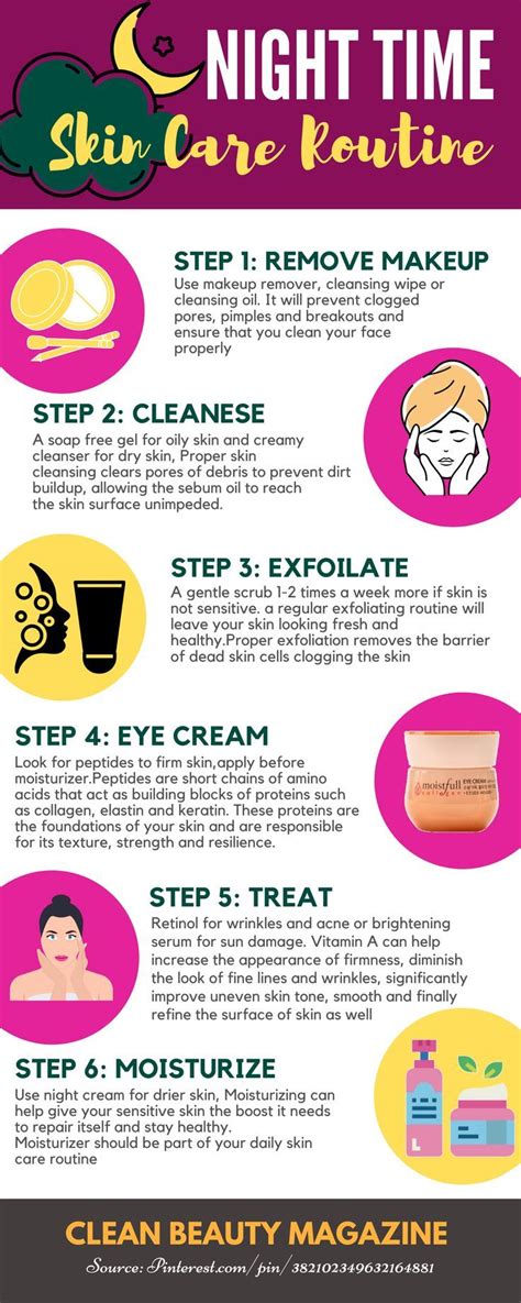 Night Time Skincare Routine Infographics [Ultimate Guide] | Night time skin care routine, Skin ...