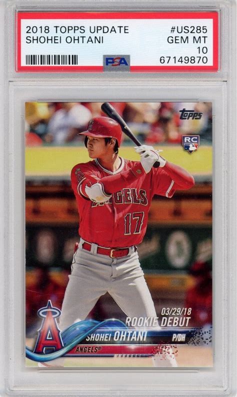 Graded 2018 Topps Update SHOHEI OHTANI #US285 Rookie RC Baseball Card PSA 10 | eBay