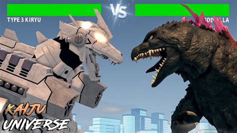 GODZILLA vs KIRYU Mfs Type 3 with healthbars - Roblox - YouTube