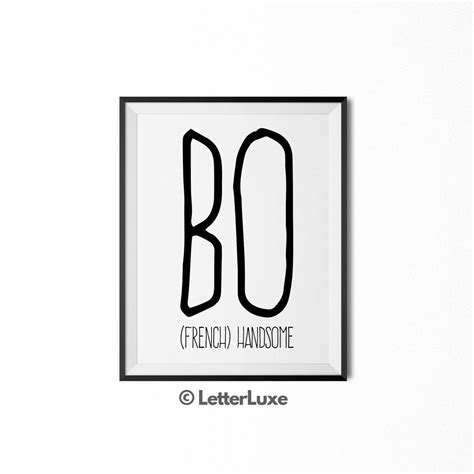 Bo Name Definition - Printable Nursery Wall Art | Names with meaning, Vintage boy names, Nursery ...