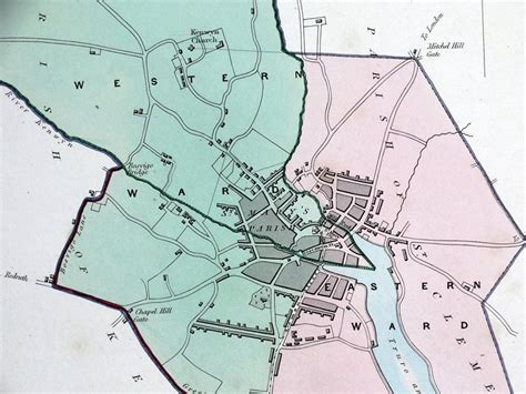 Antique Map TRURO, CORNWALL, UK, Street Plan, Dawson Original 1832 ...