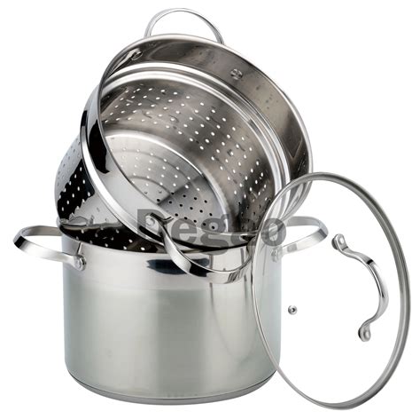 Italian Stainless Steel Spaghetti Strainer Pasta Pot Set Cookware Set ...