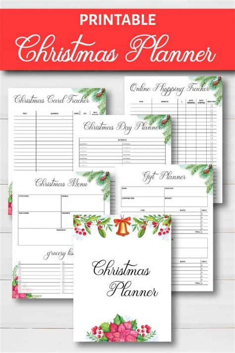 Christmas Menu Planning Xmas list Holiday Planner Traditional Christmas Planner Holiday Budget ...