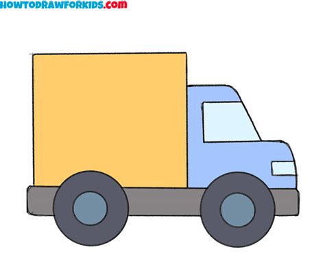 How to Draw a Big Truck for Kindergarten - Easy Tutorial For Kids