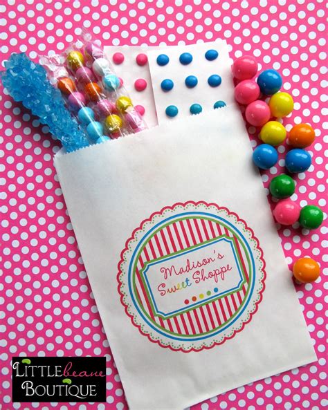 Personalized Candy Bags Favor bags Candy by LittlebeaneBoutique