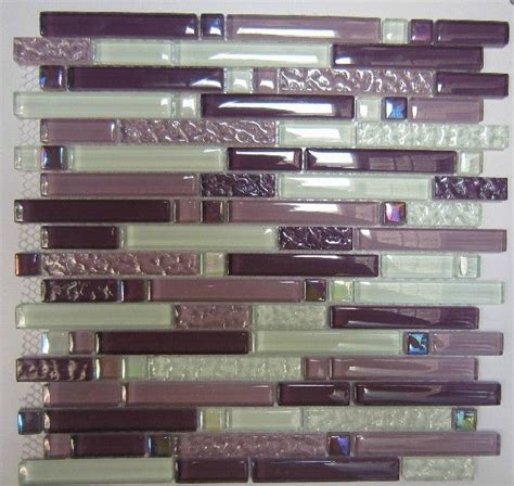 Purple glass mosaic tile backsplash SGMT063 white glass tiles kitchen ...