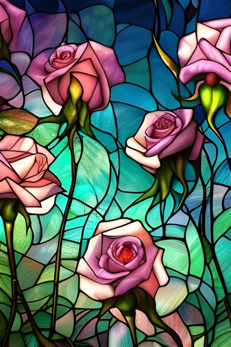 Stained Glass Roses | Stain glass window art, Glass window art, Stained glass paint