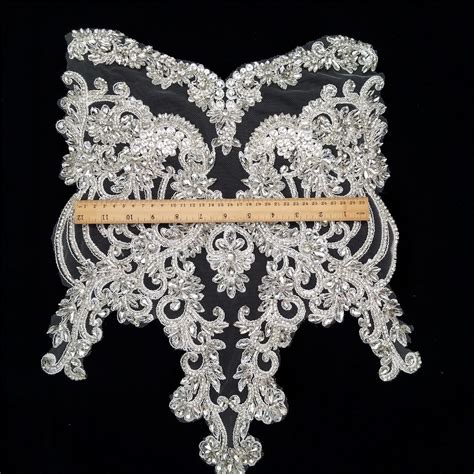 Bridal beaded appliques lace - Lace wholesale and customization-LACE DOG