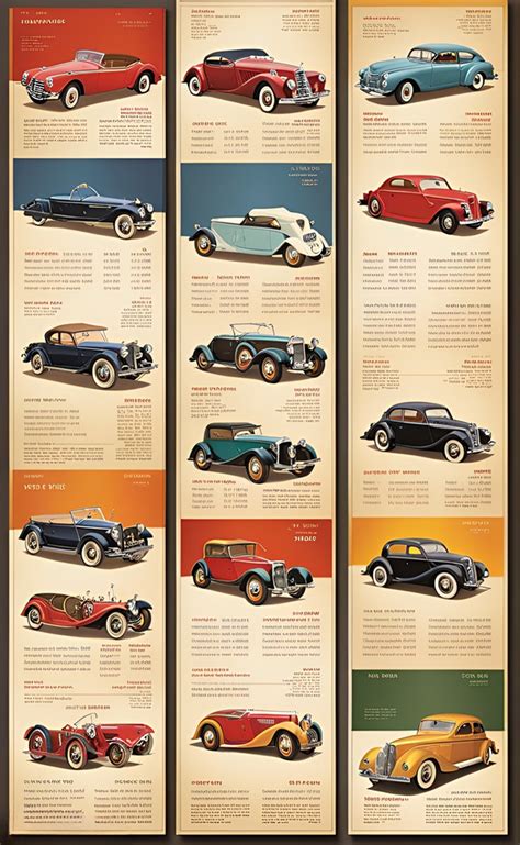 Retro Vintage Cars Catalogue Free Stock Photo - Public Domain Pictures