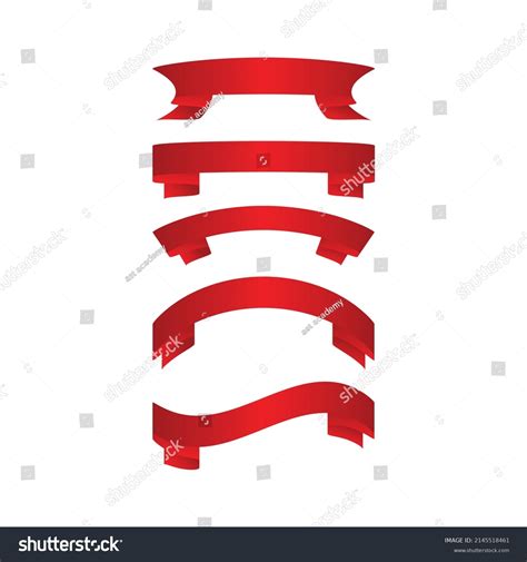 Vector Red Ribbon Ribbon Banner Illustration Stock Vector (Royalty Free ...