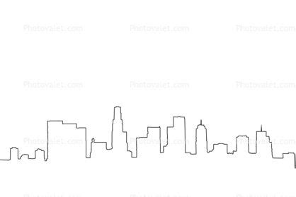 La Skyline Drawing at PaintingValley.com | Explore collection of La ...