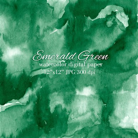 Saturated emerald green watercolor texture background By SweetRenieGraphics | TheHungryJPEG