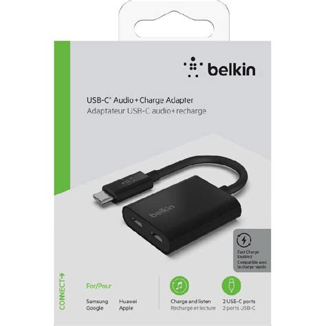 Belkin Connect USB-C to 2X USB-C Auxiliary Adapter - Jarir Bookstore KSA