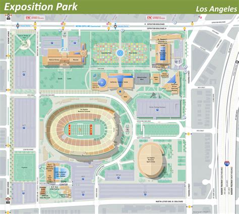 Exposition Park Map | Los Angeles - Ontheworldmap.com