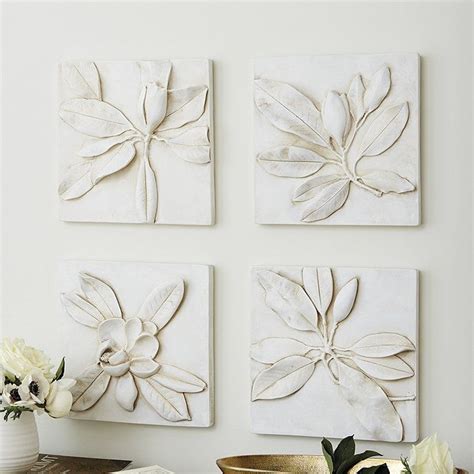 Magnolia Plaques - Set of 4 | Ballard Designs | Wall accents decor, Ballard designs, Handmade ...