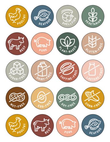 Assorted Food Safety Label Template | OnlineLabels®