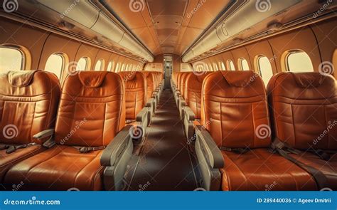 Travel Flight Transportation Jet Seat Inside Airliner Passenger Plane ...