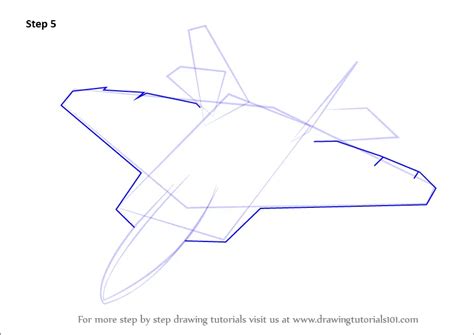 Learn How to Draw Lockheed Martin F-22 Raptor (Fighter Jets) Step by ...