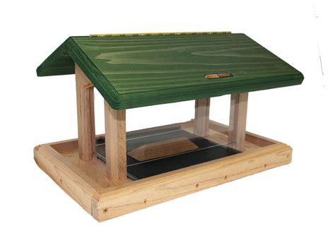 Birds Choice 6 Quart 4-Sided Hopper Natural Cedar Bird Feeder | Bird ...