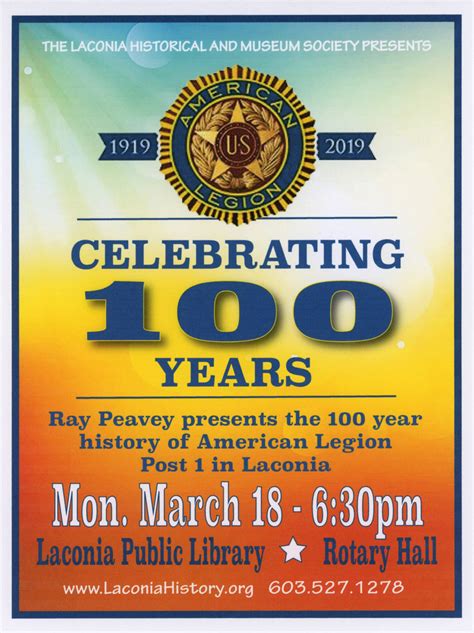 Program: History of American Legion Post 1 - Laconia Historical & Museum Society