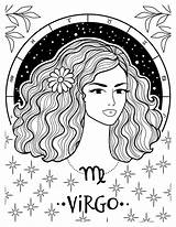 Virgo Coloring Pages Zodiac Sign Fun For All Ages sketch template
