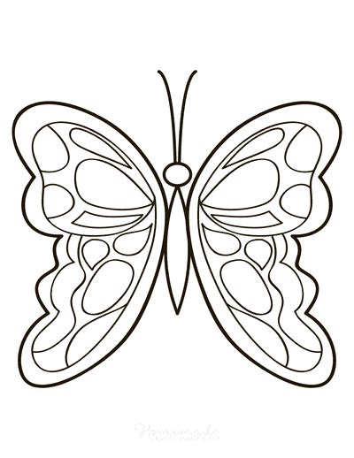 Simple Mandala Butterfly Coloring Pages - musicforruby