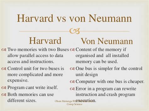 Von Neumann vs Harvard Architecture