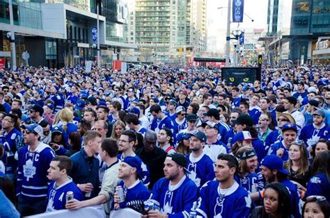 Photos of frenzied hockey fans at Maple Leaf Square | Hockey fans ...