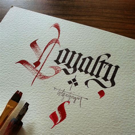 Gothic Calligraphy With Pencil - Calligraphy and Art