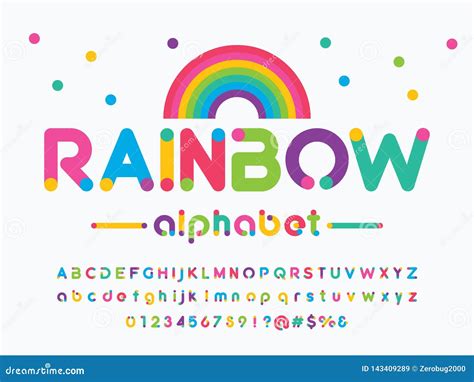 Colorful font stock vector. Illustration of alphabet - 143409289