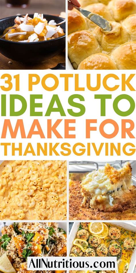 31 Easy Thanksgiving Potluck Ideas the Crowd Will Love | Thanksgiving ...