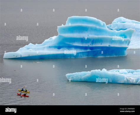 Ice bergs off Glacier Grey that comes down from the southern Patagonian ice field Stock Photo ...