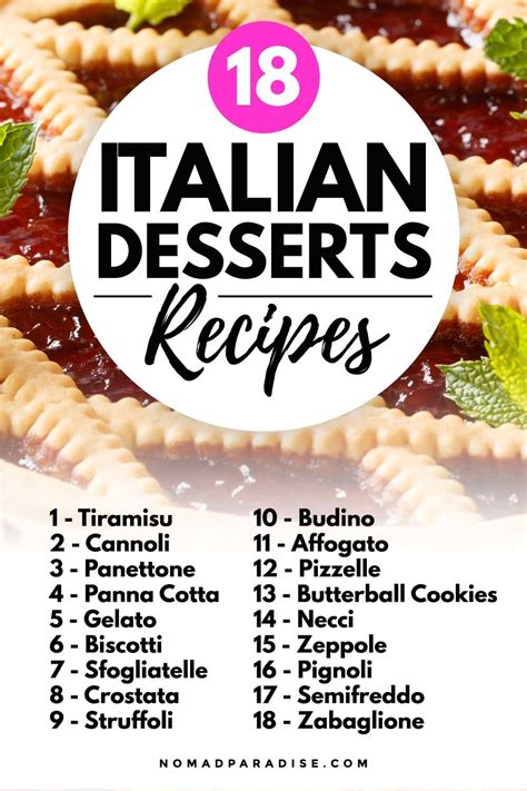 18 Traditional & Popular Italian Desserts with Recipes You Will Love in ...