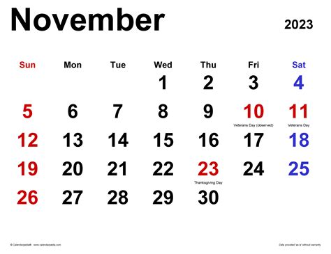 Calendar 2023 November – Get Calendar 2023 Update