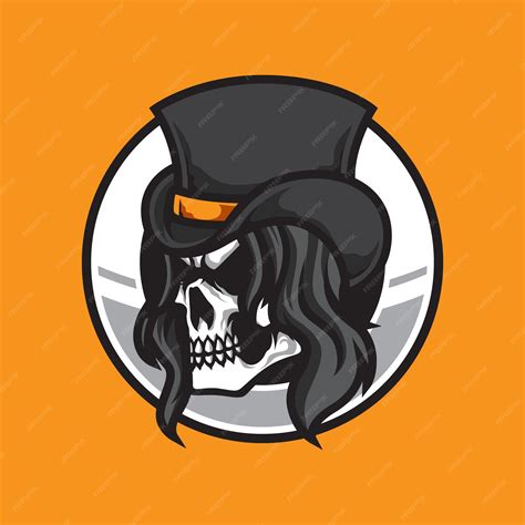 Premium Vector | Rock star skull head mascot logo