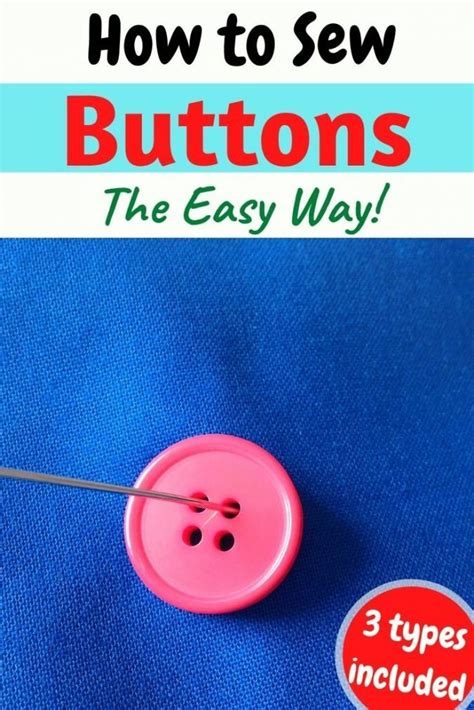 How to Sew a Button the Easy Way | Sewing a button, Easy sewing ...