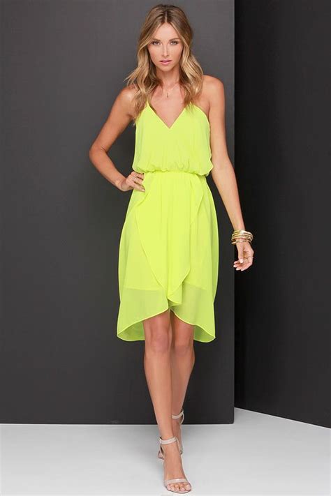 Bright Here and Now Chartreuse Dress | Chartreuse dress, Dress, Dress outfits