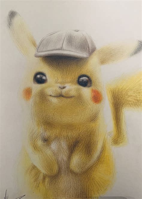 Pikachu Drawing With Poster Colour