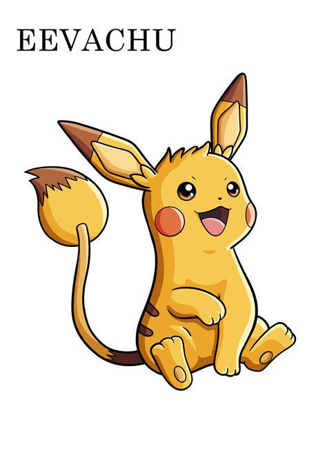 A quick Eevachu (Eevee and Pikachu fusion) (Art by me) : r/pokemon