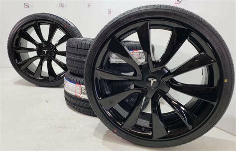 21” TESLA MODEL S PLAID ARACHNID WHEELS RIMS Factory OEM BLACK P100D 21 ...