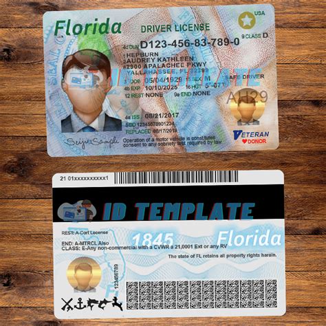 Florida Driving License PSD Template | Driving license Template