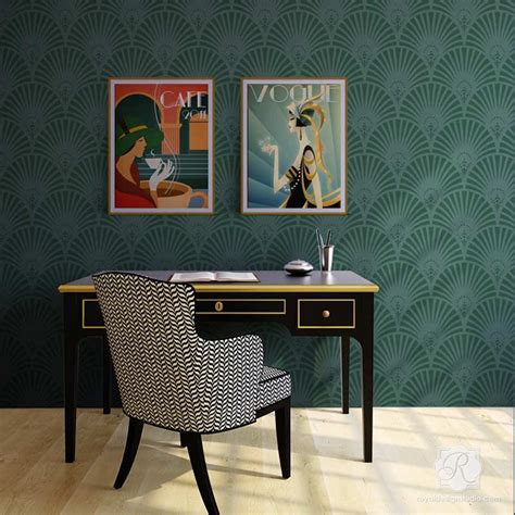 Gatsby Glam Art Deco Wall Stencil | Royal Design Studio Stencils