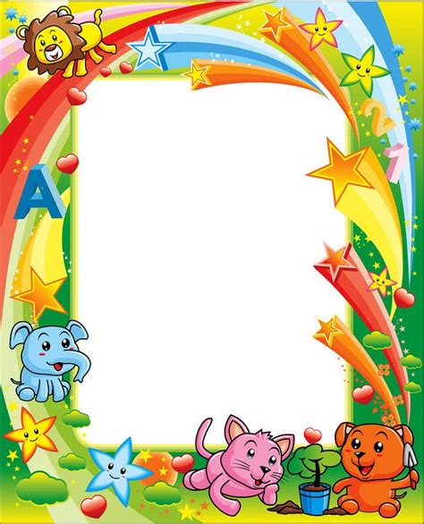 Cartoon Cute Content Borders | Cartoon clip art, Clip art borders, Cute clipart