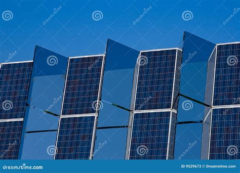 Solar panel mirrors stock image. Image of panel, energy - 9529673