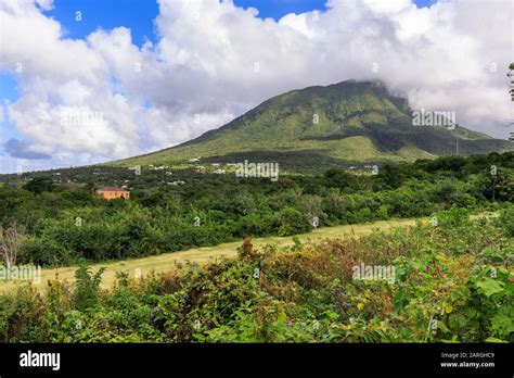 Nevis Peak, Mount Nevis, volcano, Nevis, St. Kitts and Nevis, West Indies, Caribbean, Central ...