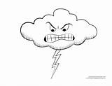Cloudy Weather Coloring Pages sketch template