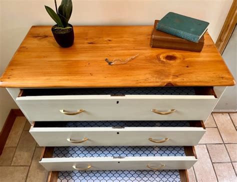 Restored White Antique Farmhouse Dresser W/ Stained Wood Top Pleas Read Description Before ...