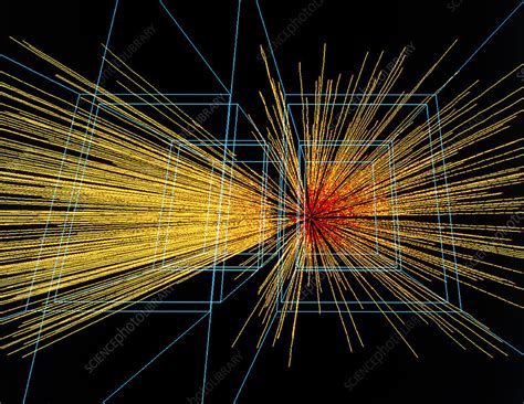 Quark-gluon plasma particle tracks - Stock Image - A142/0418 - Science ...