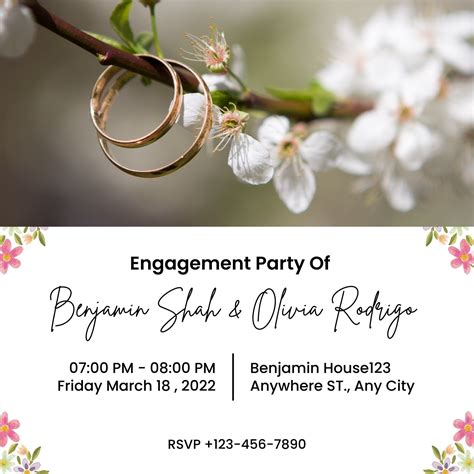 Free Printable Engagement Party Invitation Templates Canva, 54% OFF